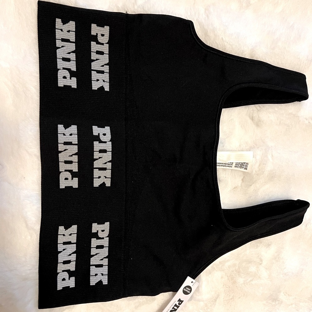 Victoria's Secret Black Track Pants 2 piece top and pants - Picture 2 of 3